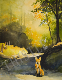 Red Fox at Dawn (watercolor)